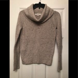 Loft Cowl Neck Sweater-Tan